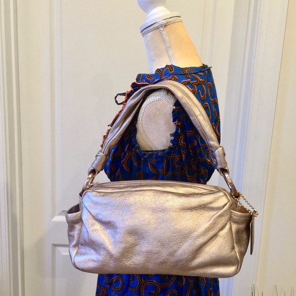 Coach Handbags - Coach Metallic Rose Gold Shoulder Bag EUC